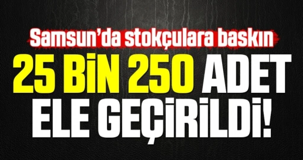 Samsun'da 25 bin 250 adet maske ele geçirildi