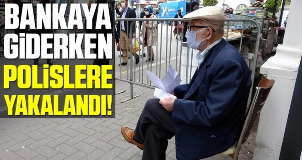 Samsun'da 85 Yaşındaki Vatandaş Bankaya Giderken Polise Yakalandı