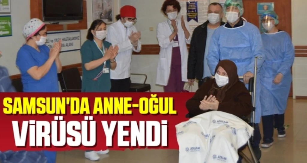 Samsun'da Anne-oğul virüsü yendi