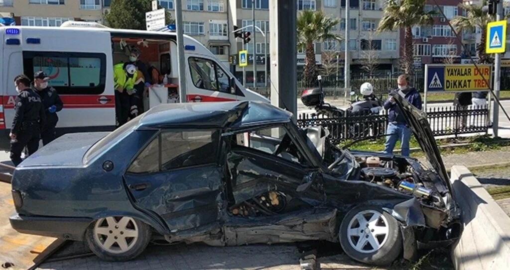 Samsun'da iki otomobil çarpıştı: 1 yaralı