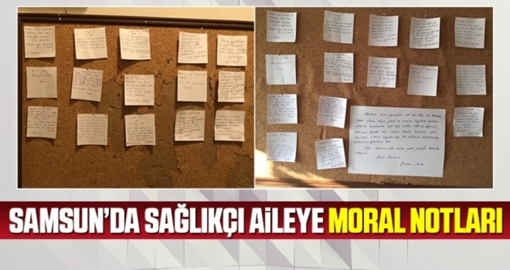 Samsun’da Sağlıkçı Aileye Moral Notları