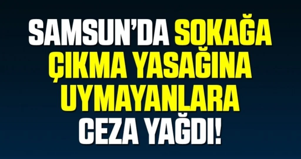 Samsun'da Sokağa Çıkma Yasağına Uymayanlara Ceza Yağdı