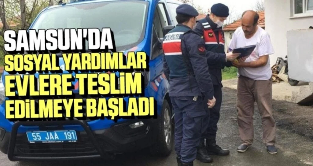Samsun'da Sosyal Yardımlar Evlere Teslim Edilmeye Başladı
