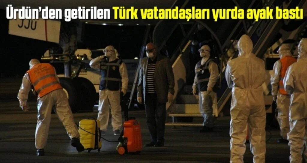 Ürdün’den getirilen Türk vatandaşları yurda ayak bastı