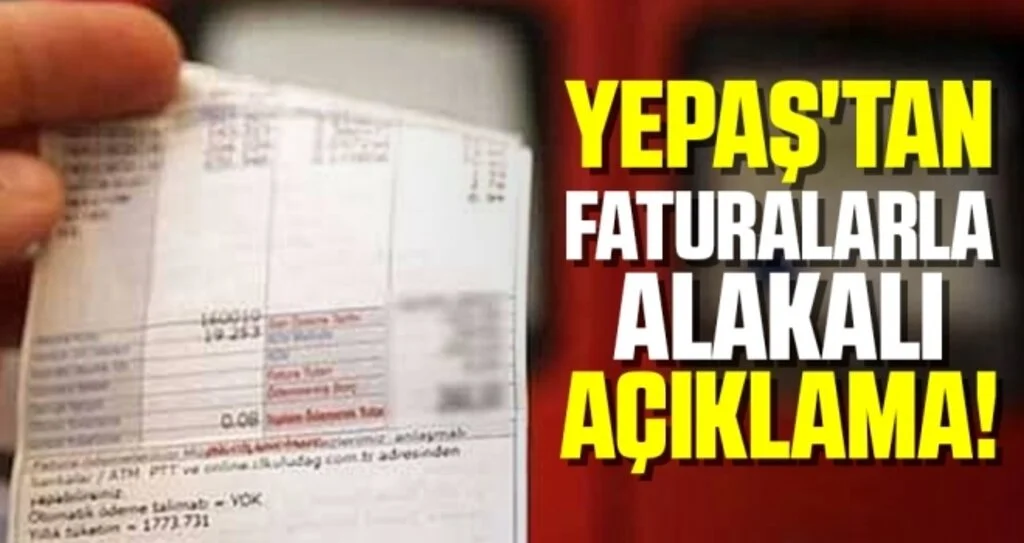 YEPAŞ'tan Elektrik Faturalarıyla Alakalı Açıklama!