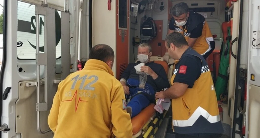 Akciğer hastası, ambulans helikopterle hastaneye kaldırıldı