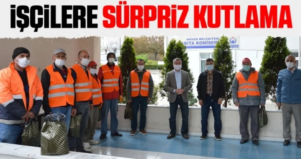 Başkan Özdemir’den işçilere sürpriz kutlama