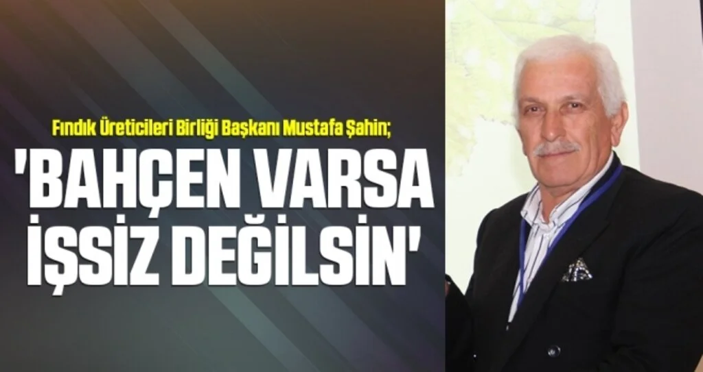 Fındık Üreticileri Birliği Başkanı Şahin: Bahçen varsa işsiz değilsin