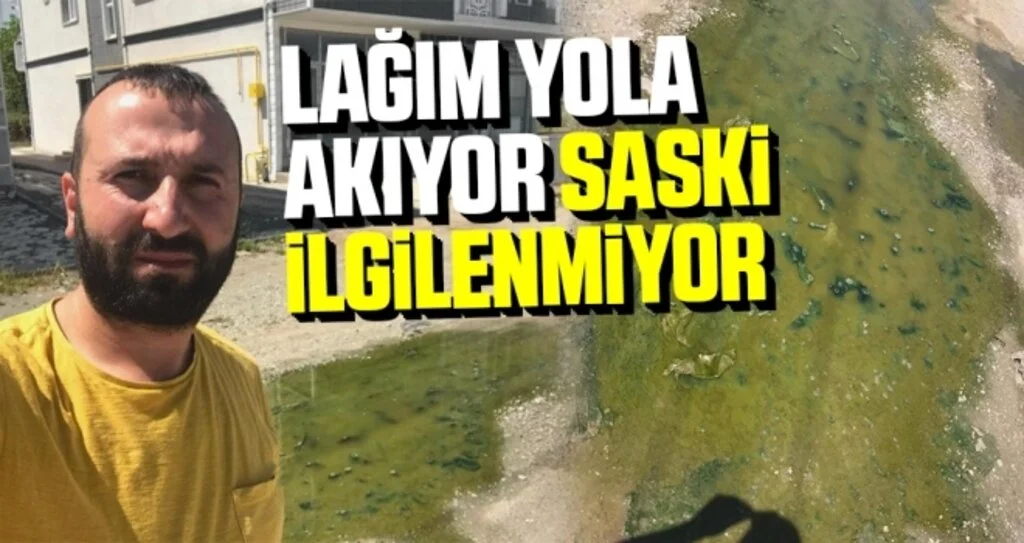 Lağım Yola Akıyor SASKİ İlgilenmiyor