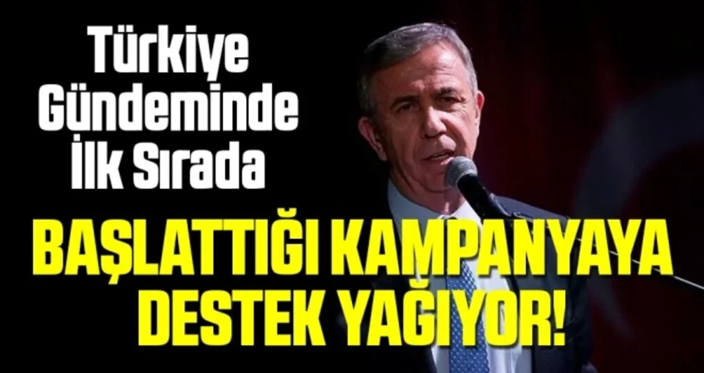 Mansur Yavaş'ın başlattığı kampanya Türkiye gündeminde! Destek yağıyor