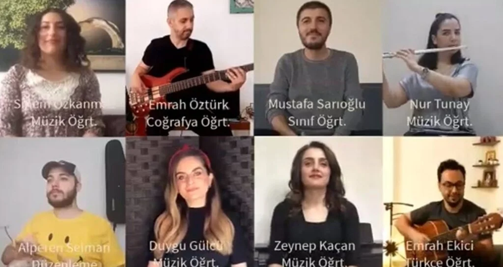Öğretmenlerden  'Evde Kal' şarkısı   