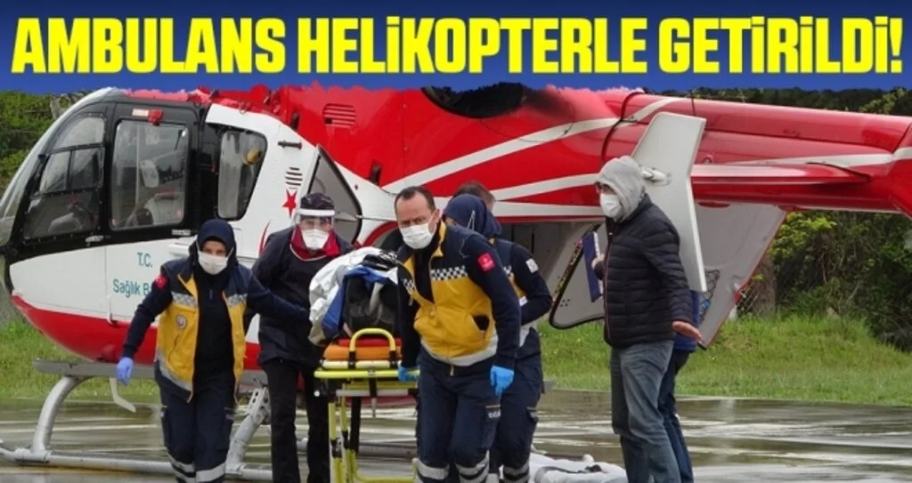 Samsun Kazada Yaralanan Tır Sürücüsü Ambulans Helikopterle Hastaneye Sevk Edildi