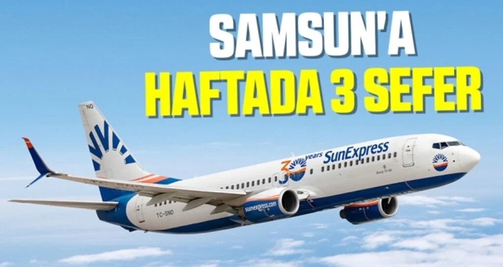Samsun'a Haftada 3 Sefer