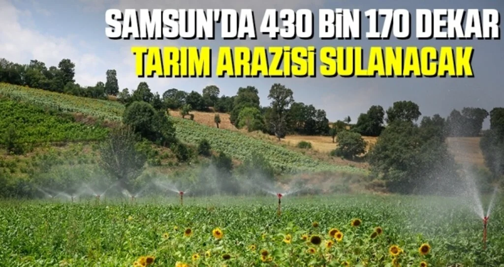 Samsun'da 430 Bin 170 Dekar Tarım Arazisi Sulanacak