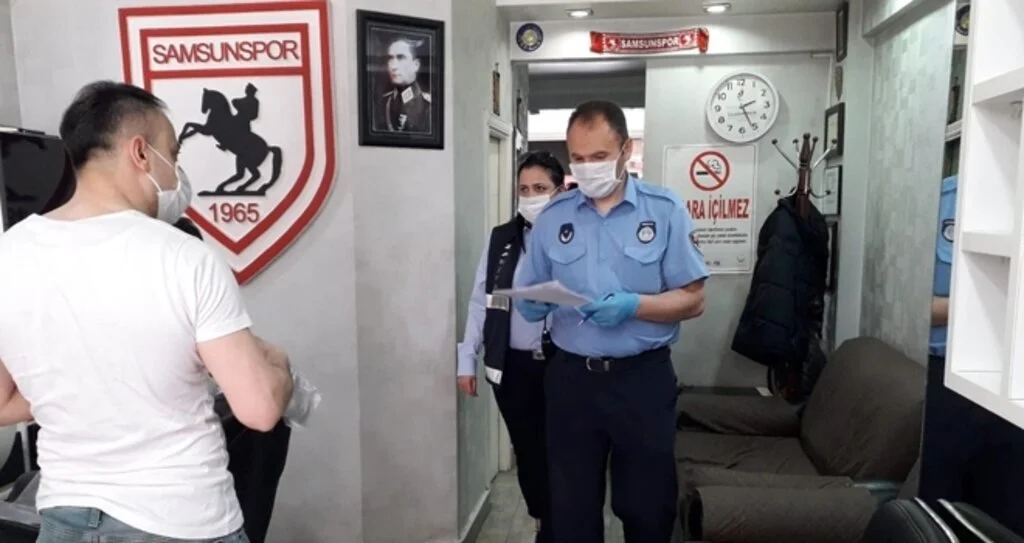 Samsun'da Berber ve Kuaförlere Denetim