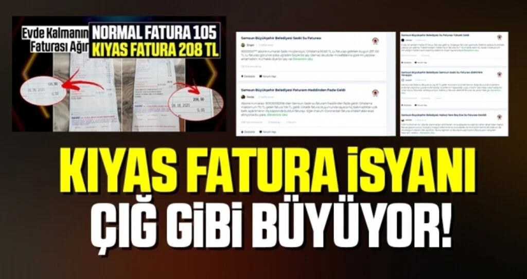 Samsun'da Kıyas Fatura İsyanı Çığ Gibi Büyüyor