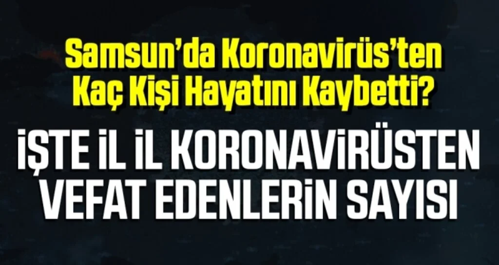 Samsun'da Koronavirüs'ten Kaç Kişi Hayatını Kaybetti? İşte il il koronavirüsten vefat edenlerin sayısı