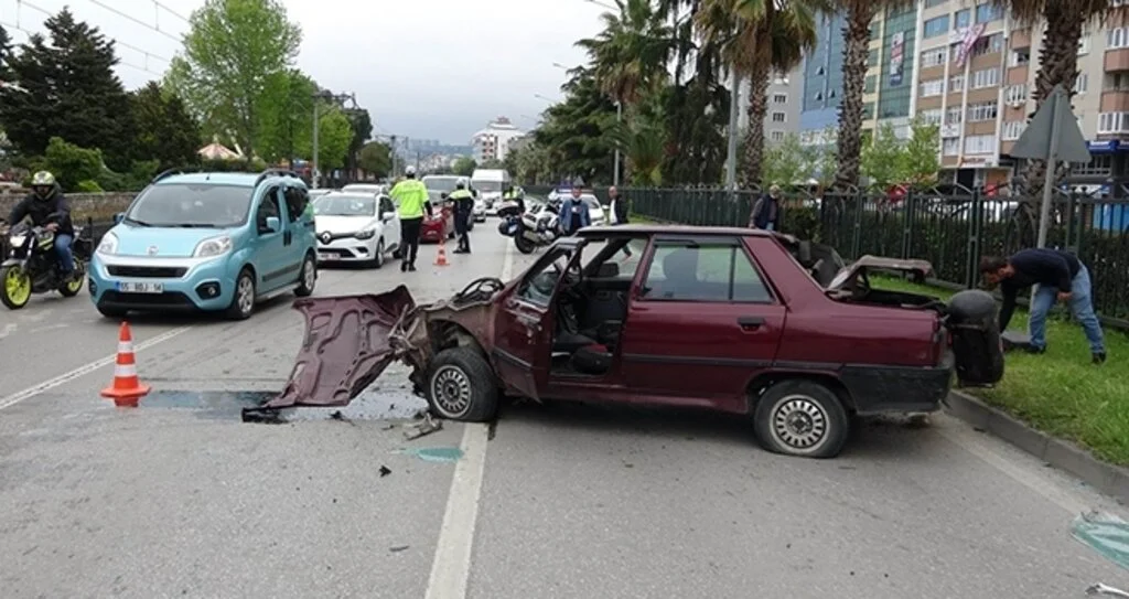 Samsun'da otomobil takla attı: 1 yaralı