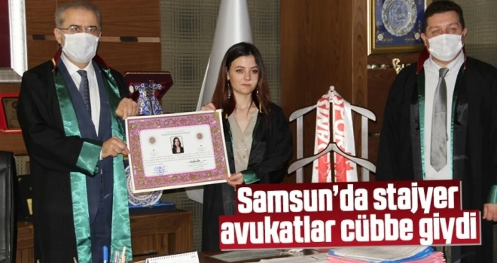 Samsun’da stajyer avukatlar cübbe giydi