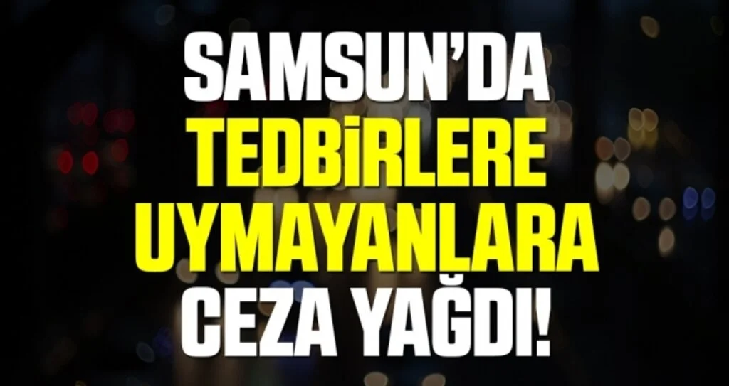 Samsun’da tedbirlere uymayan 35 şahsa 33 bin 265 TL ceza kesildi