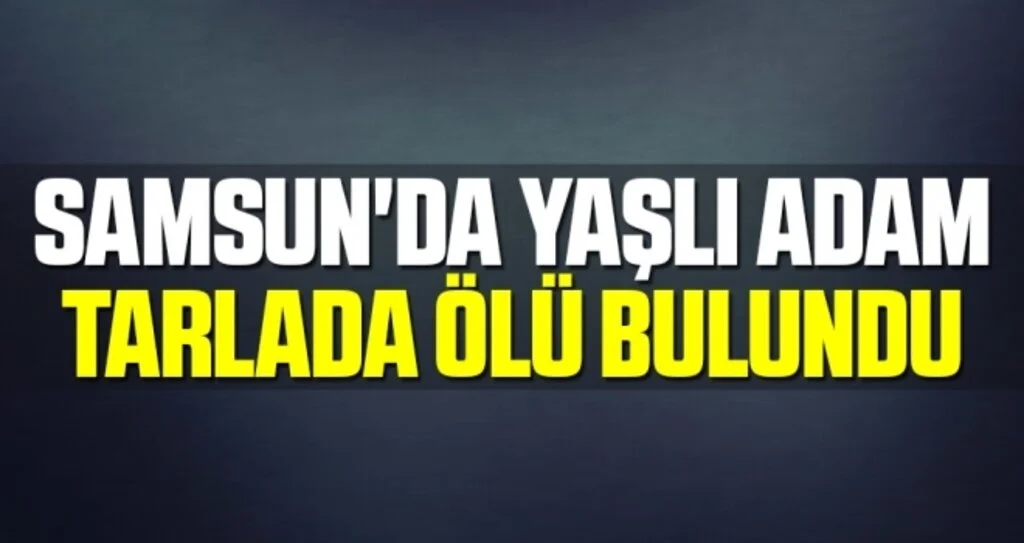 Samsun'da Yaşlı Adam Tarlada Ölü Bulundu
