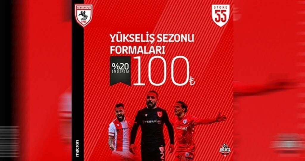 Samsunspor formaları indirimde!