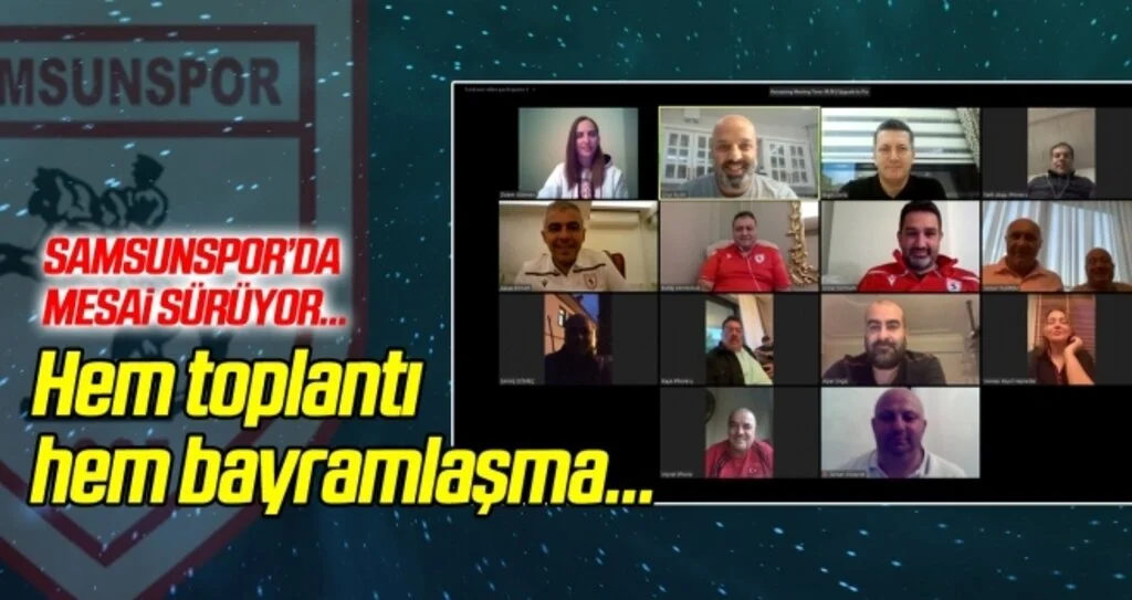 Samsunspor'da hem toplantı hem bayramlaşma