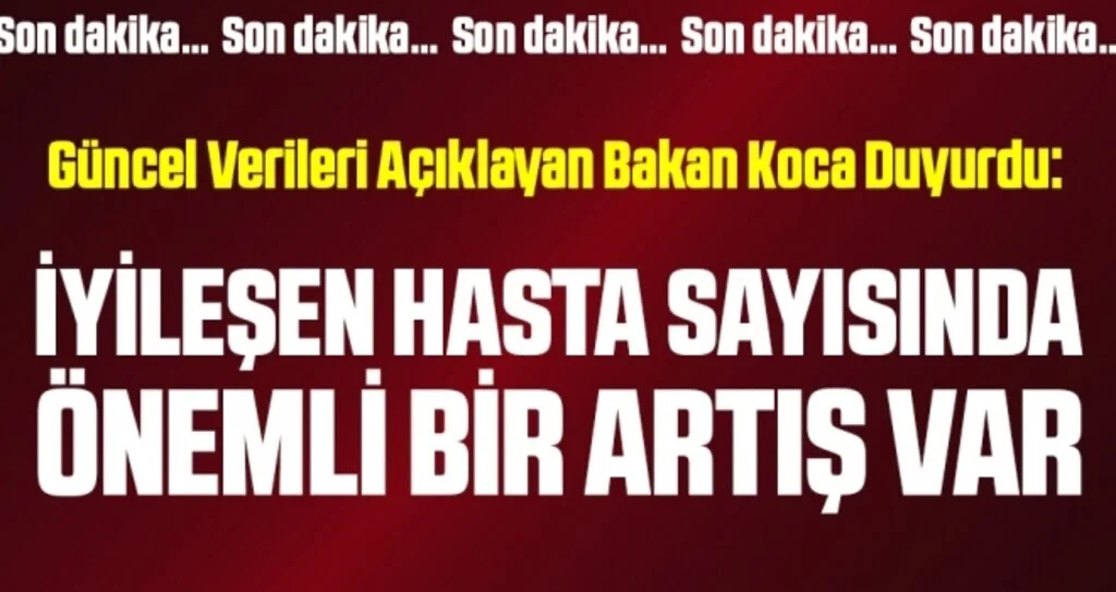 Son dakika… Bakan Koca açıkladı! İşte güncel corona verileri…