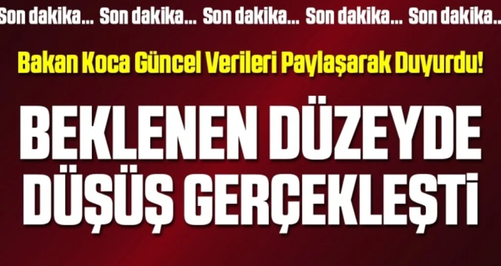 Son dakika… Türkiye’de coronadan kaynaklı güncel can kaybı ve vaka sayısı açıklandı