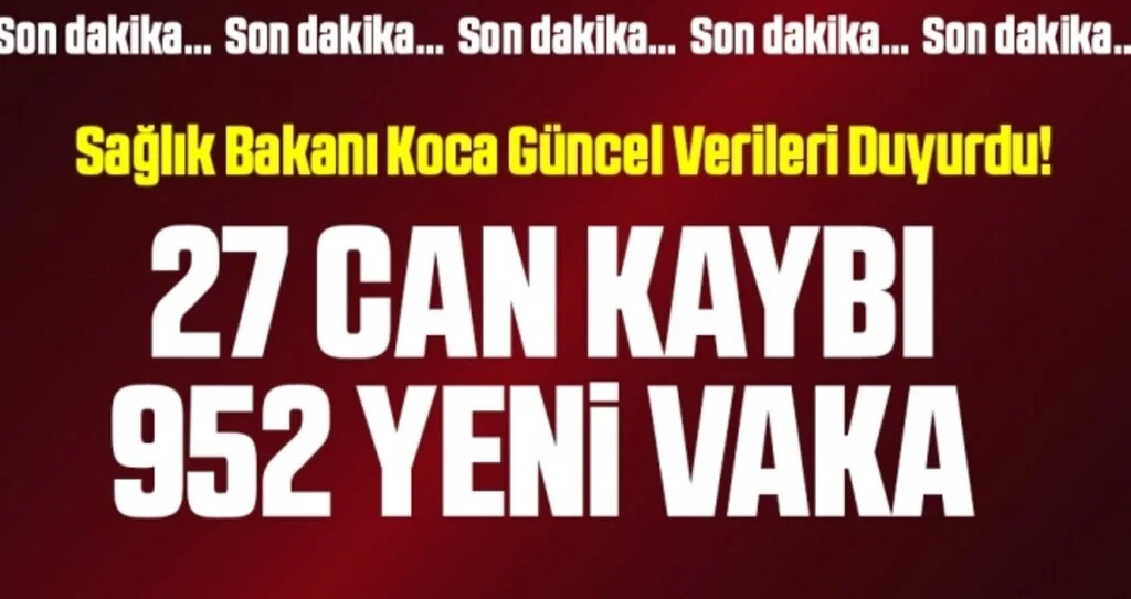 Son dakika… Türkiye’de coronadan kaynaklı güncel vefat ve vaka sayısı açıklandı
