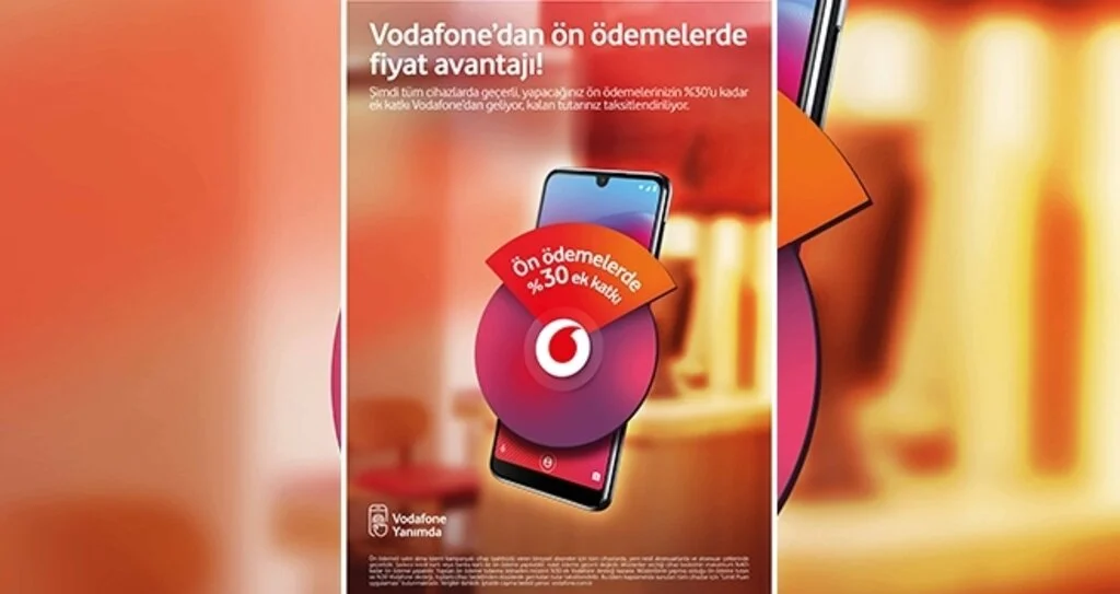 Vodafone'dan Cihaz Ön Ödemelerinde Yüzde 30 Destek