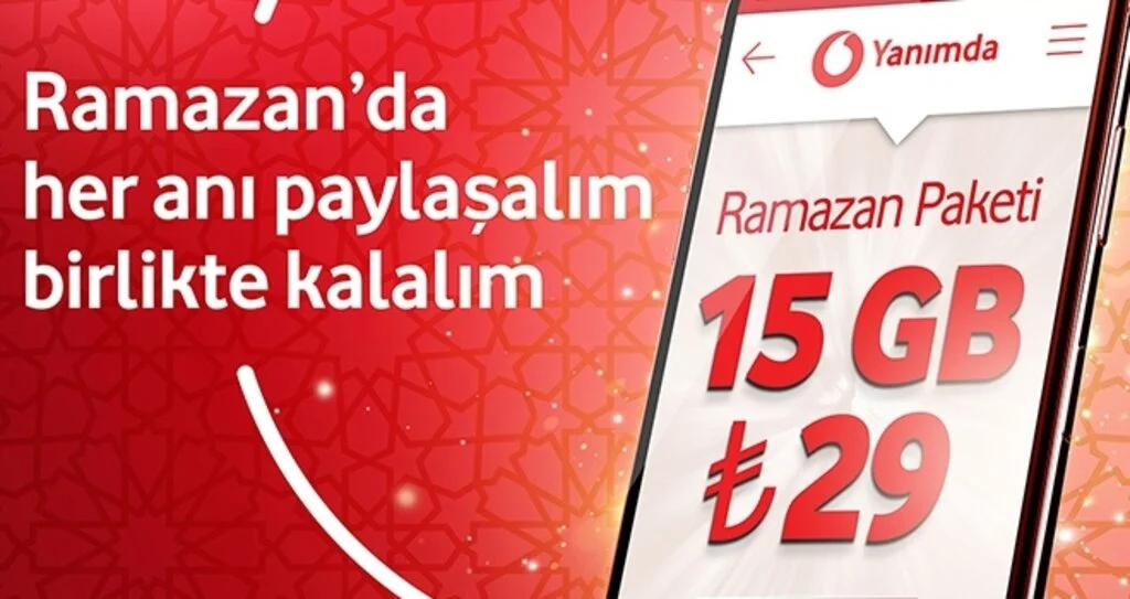Vodafone'dan Ramazan'a Özel 15 GB Mobil İnternet