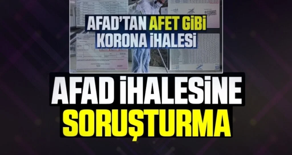 AFAD İhalesine Soruşturma