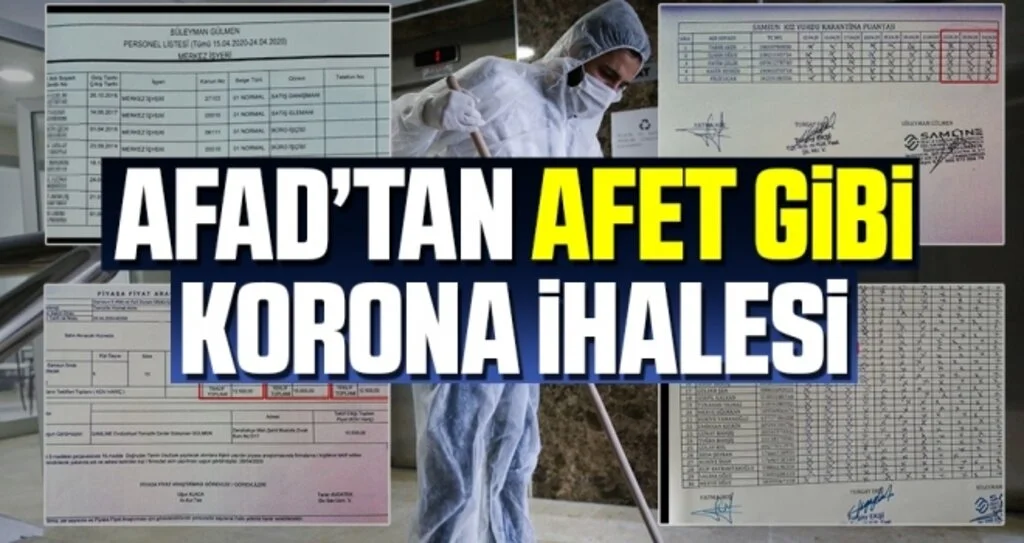 AFAD'tan Afet Gibi Korona İhalesi