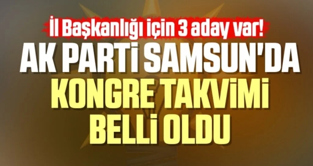 AK Parti Samsun'da Kongre Takvimi Belli Oldu