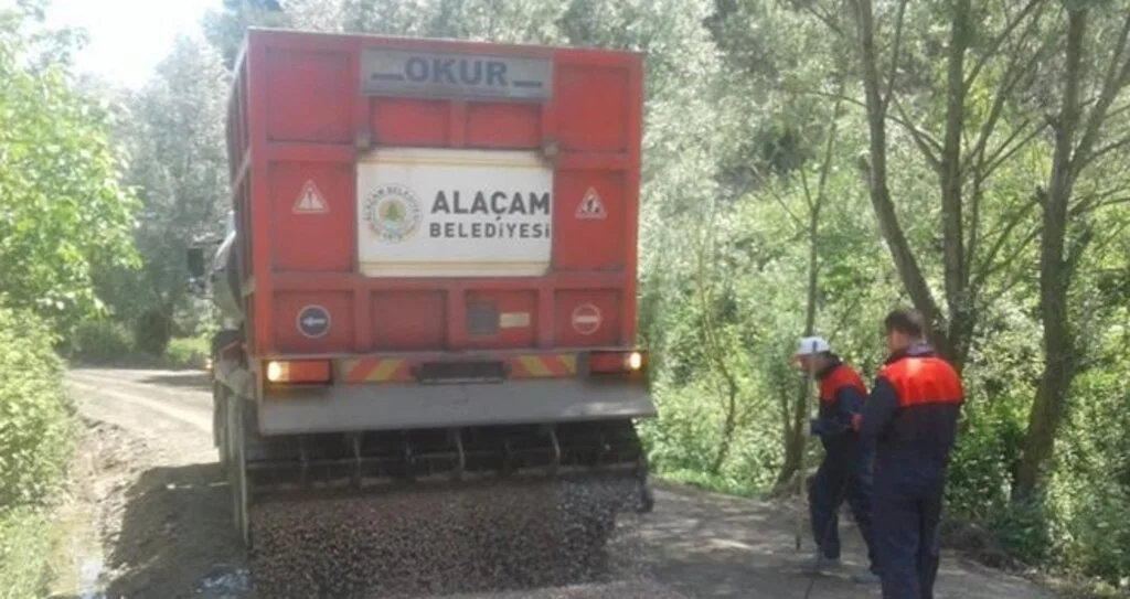Alaçam'da Yol Seferberliği