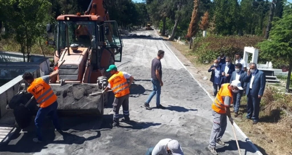 Bafra Asri Mezarlığı'na  çevre düzenlemesi