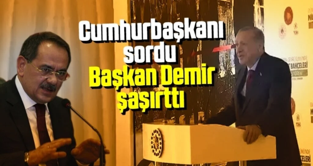 Cumhurbaşkanı sordu Başkan Demir şaşırttı 