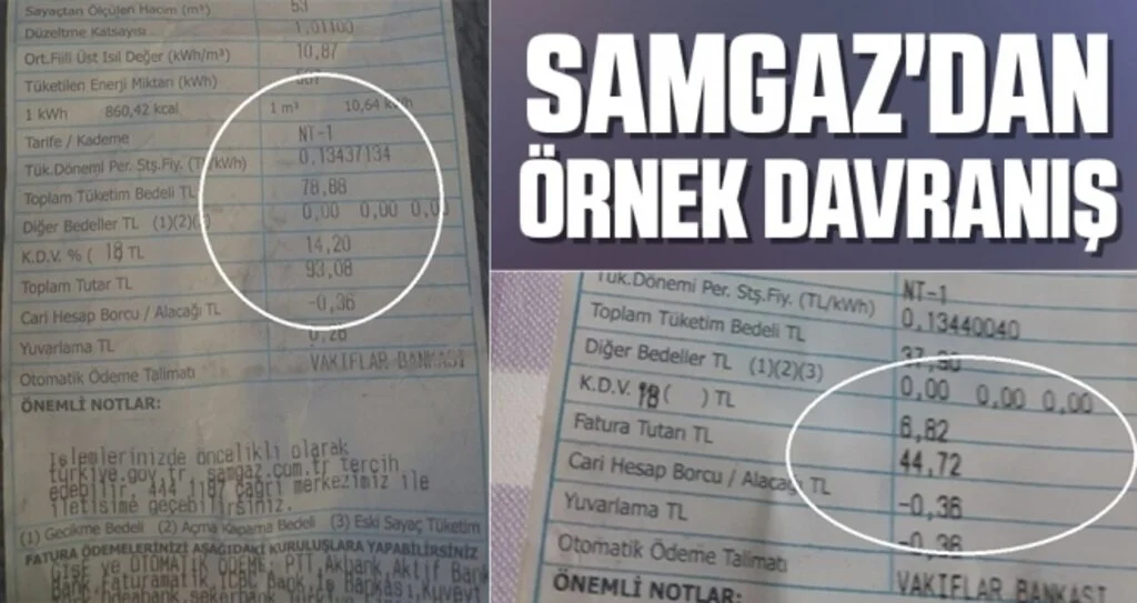 SAMGAZ'dan Örnek Davranış