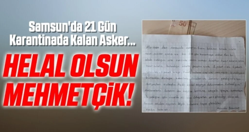 Samsun'da 21 Gün Karantinada Kalan Asker... Helal olsun Mehmetçik!