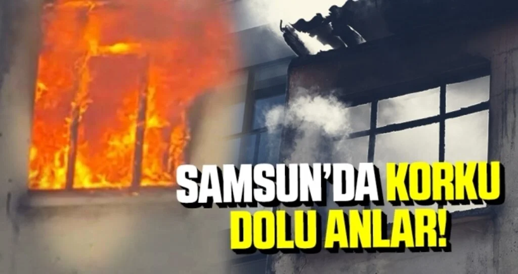 Samsun'da 3 Katlı Metruk Bina Alevlere Teslim