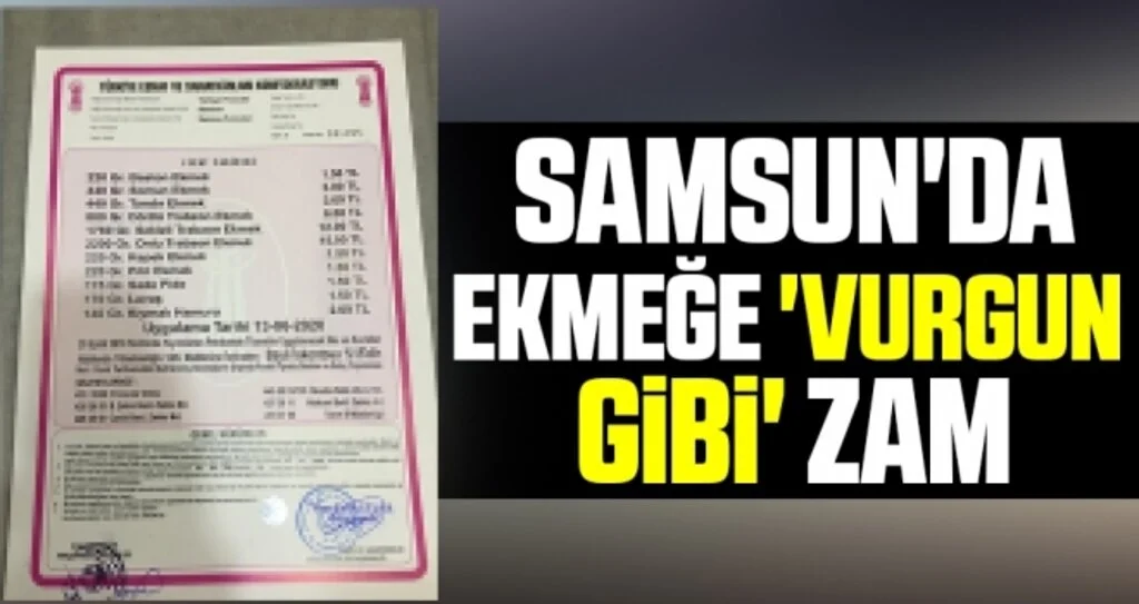 Samsun'da Ekmeğe 'Vurgun Gibi' Zam