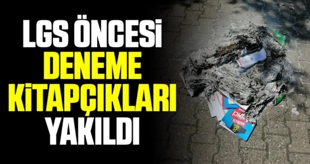 Samsun'da LGS öncesi deneme kitapçıkları yakıldı