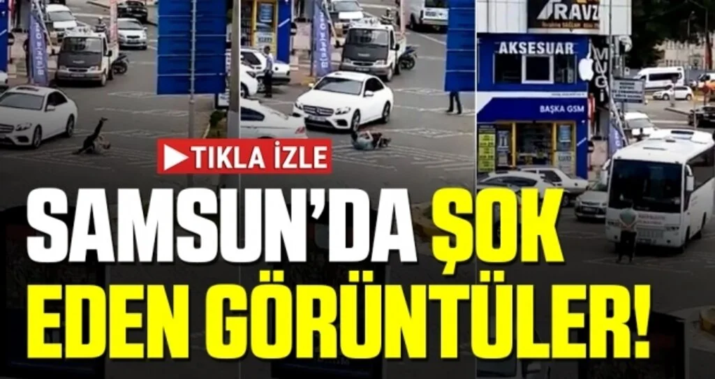 Samsun'da Şok Eden Görüntüler! Yol Ortasında Spor Yaptı