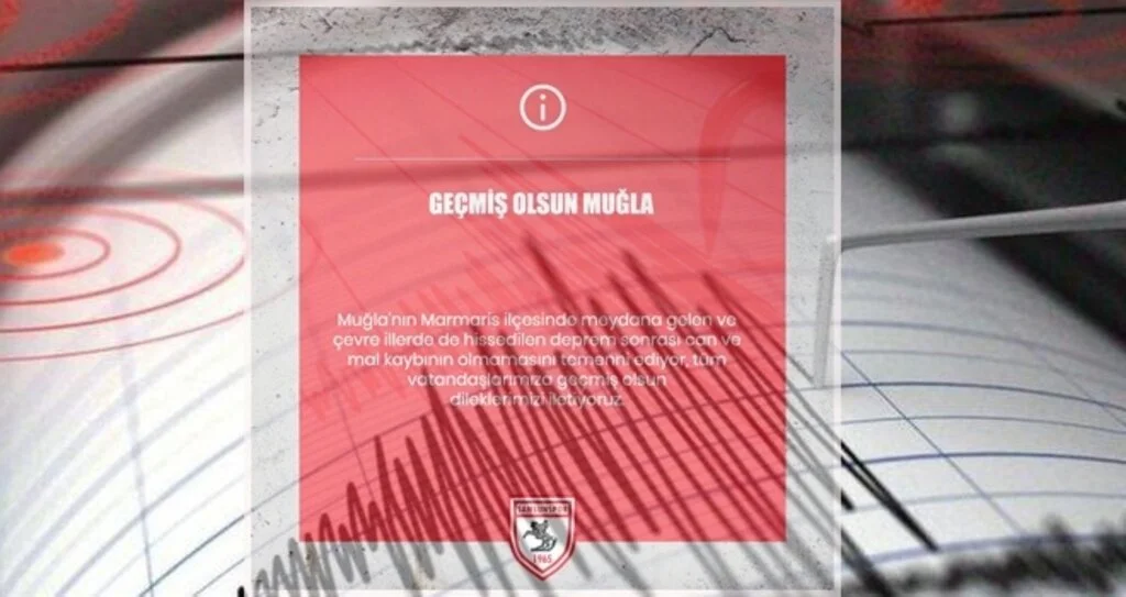 Samsunspor'dan geçmiş olsun mesajı
