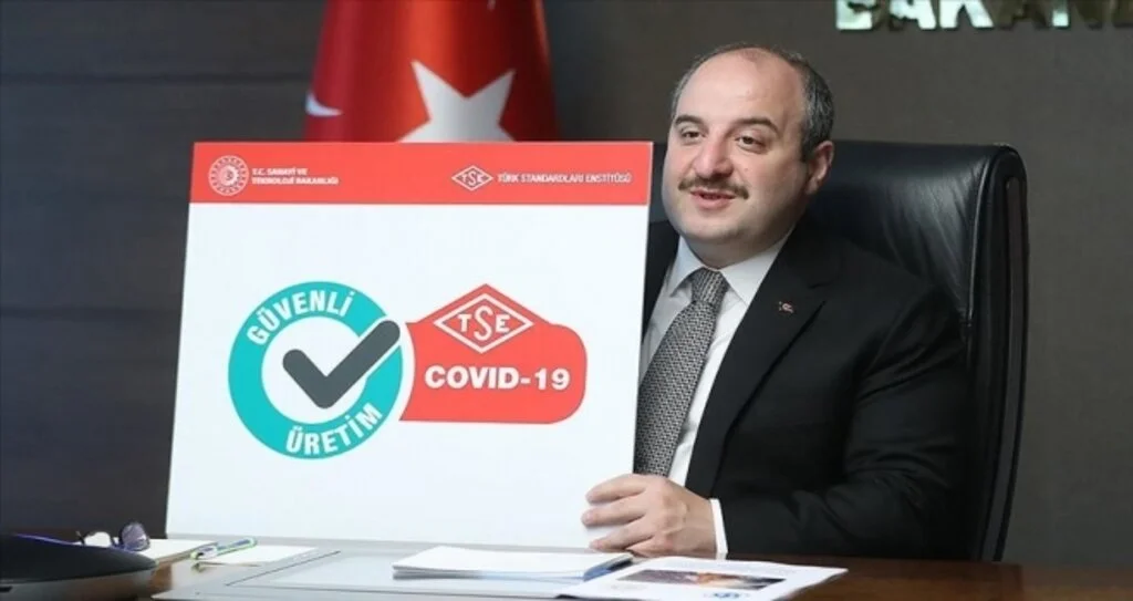 Sanayi ve Teknoloji Bakanı Varank: Kovid-19 güvenli üretim belgeleri verilmeye başlandı