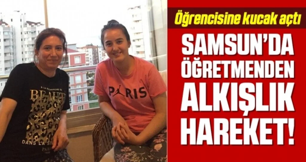 Sınav için kırsal mahalleden gelen öğrencisine kucak açtı