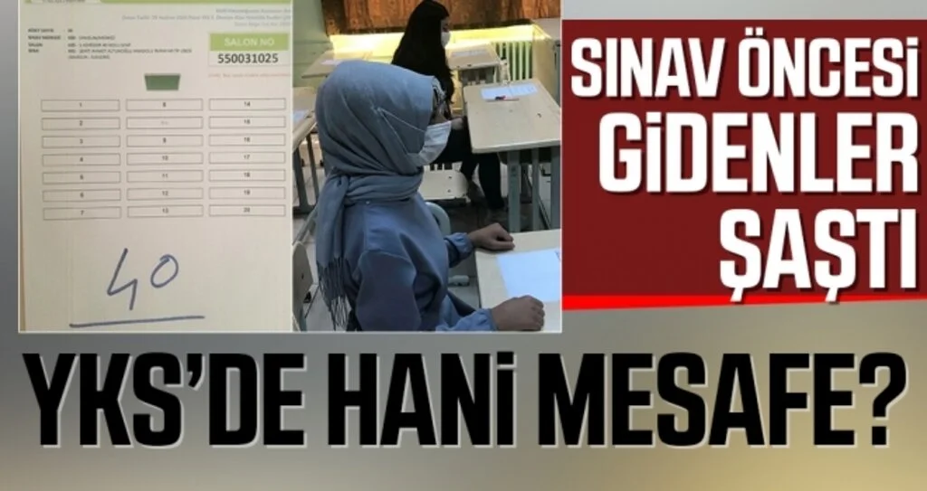 Sınav Öncesi Gidenler Şaştı! YKS'de Hani Sosyal Mesafe