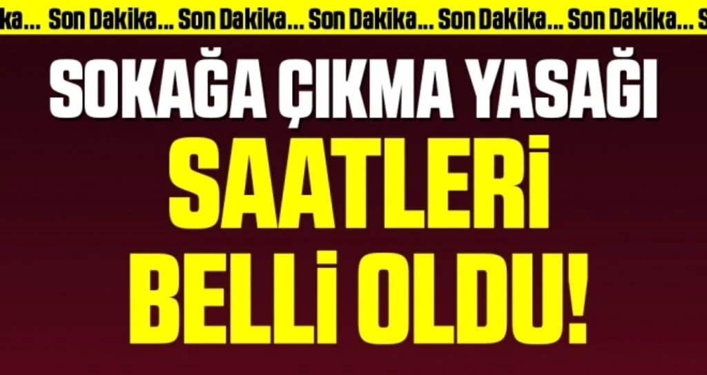 Son dakika: İçişleri Bakanlığı'ndan sokağa çıkma kısıtlamasına ilişkin açıklama