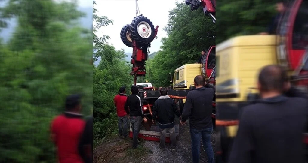 Uçuruma Yuvarlanan Traktörden Atladı